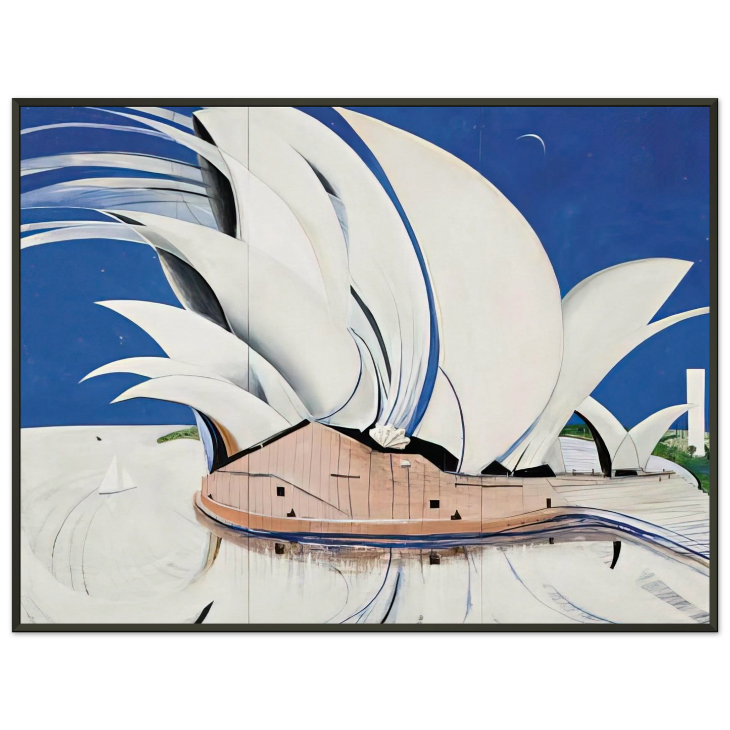 Brett Whiteley  Opera House  1982 Framed Art Print  - Aluminum Frame - 70x100 cm / 28x40 inches