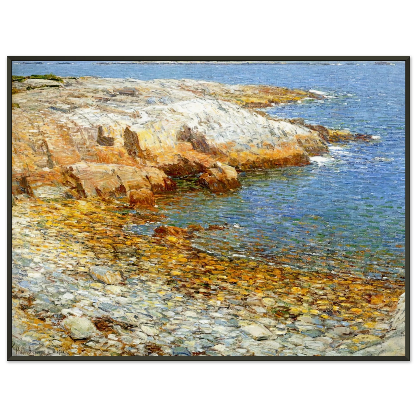 Childe Hassam  Isles of Shoals Broad Cove Framed Art Print  - Aluminum Frame - 40x50 cm / 16x20 inches