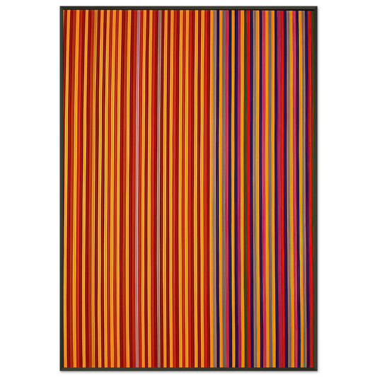 Gene Davis  Equinox  1965 Framed Art Print  - Aluminum Frame - 21x29.7 cm / 8x12"