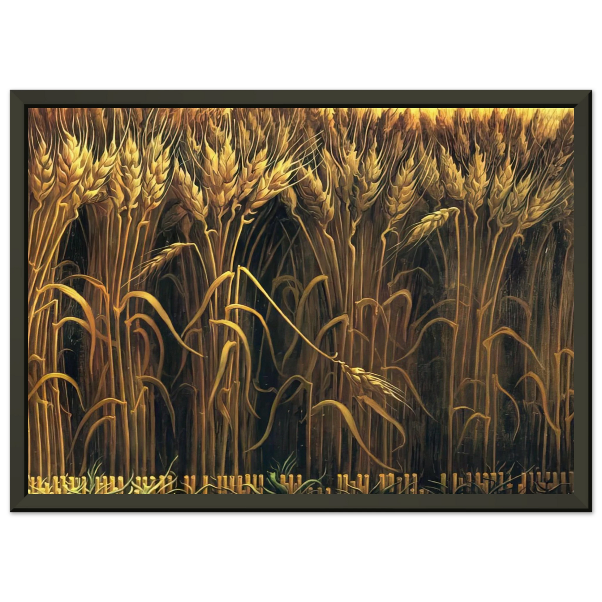 Thomas Hart Benton  WHEAT Framed Art Print  - Aluminum Frame - 40x50 cm / 16x20 inches
