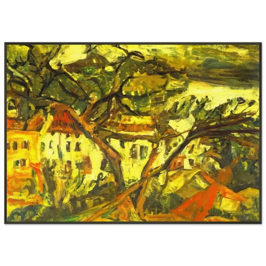 Chaim Soutine  LANDSCAPE OF THE SOUTH OF FRANCE Framed Art Print  - Aluminum Frame - 21x29.7 cm / 8x12"