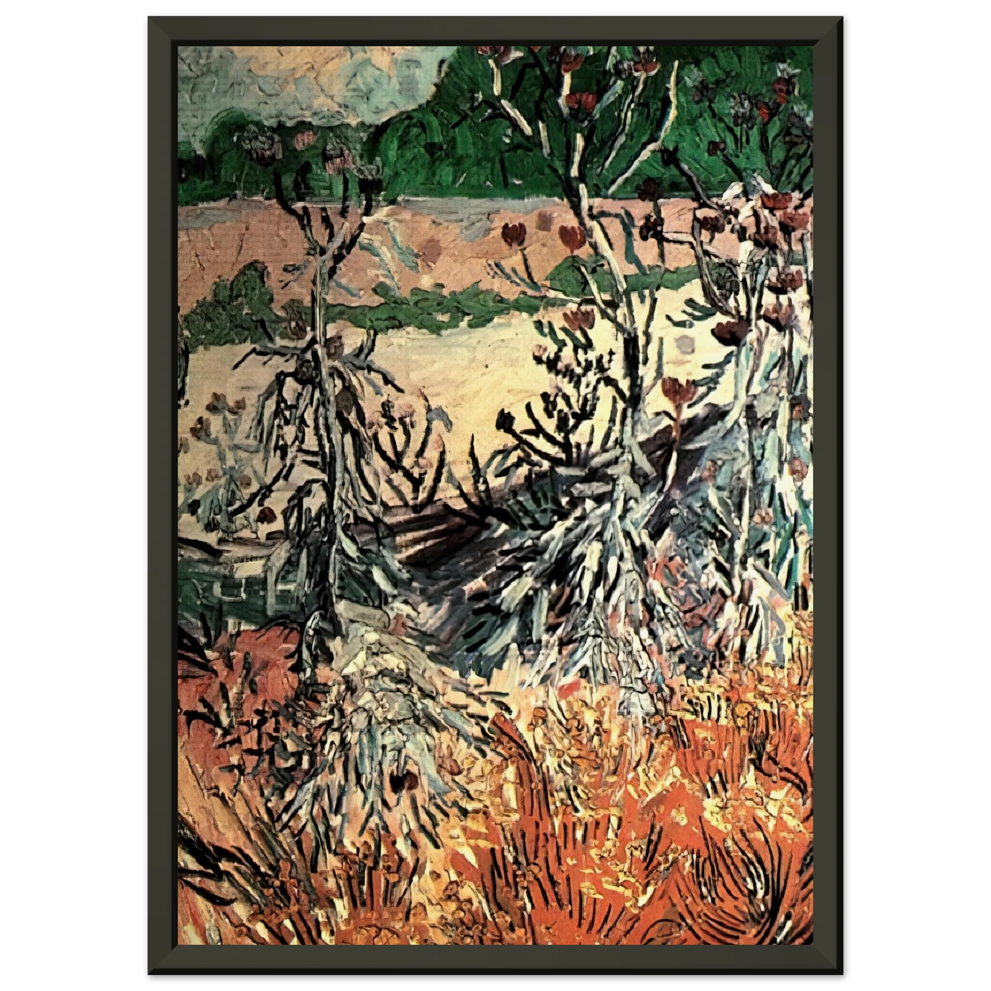 Vincent van Gogh  Thistles Framed Art Print  - Aluminum Frame - 60x80 cm / 24x32 inches