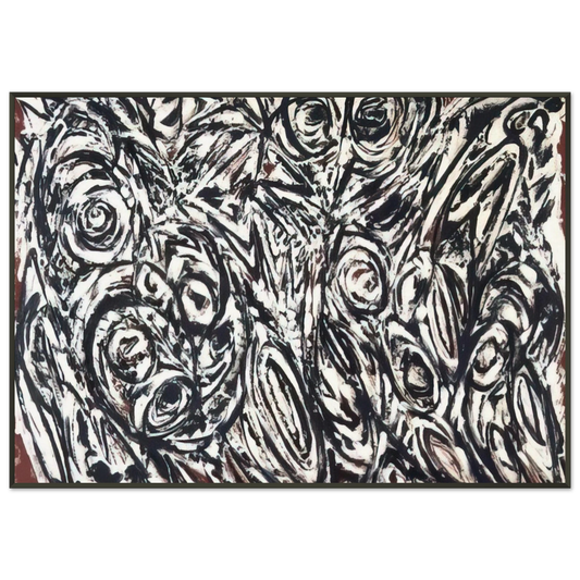 Lee Krasner  Night Creatures Framed Art Print  - Aluminum Frame - 21x29.7 cm / 8x12"