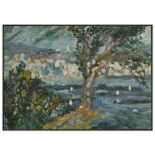 Salvador Dali  LANDSCAPE CADAQUES 1920 Framed Art Print  - Aluminum Frame - 21x29.7 cm / 8x12"