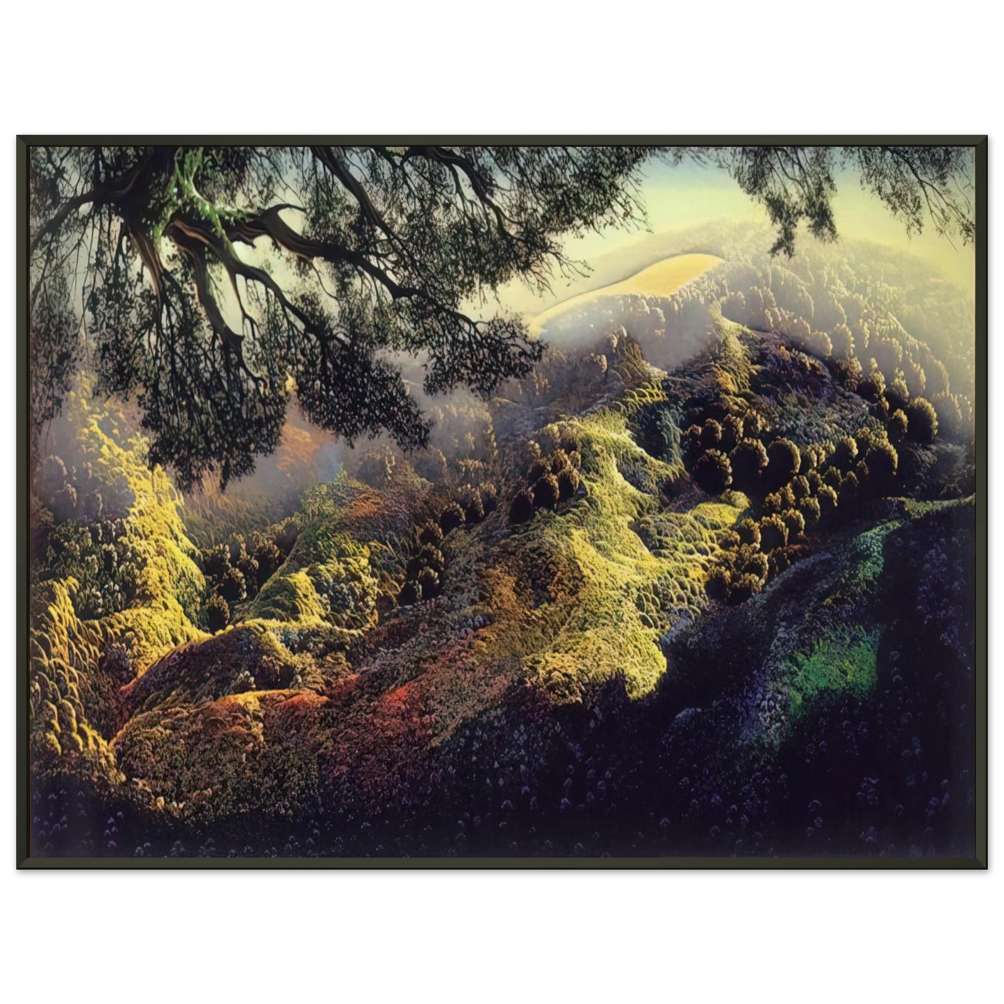 Eyvind Earle  Paradise Framed Art Print  - Aluminum Frame - 40x50 cm / 16x20 inches