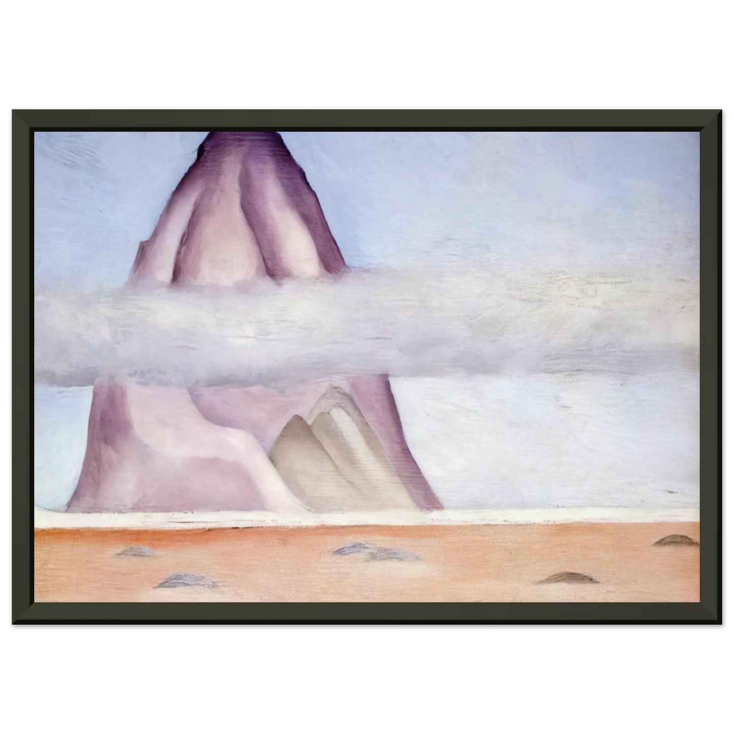 Georgia OKeeffe  Misty  A Memory Framed Art Print  - Aluminum Frame - 40x50 cm / 16x20 inches