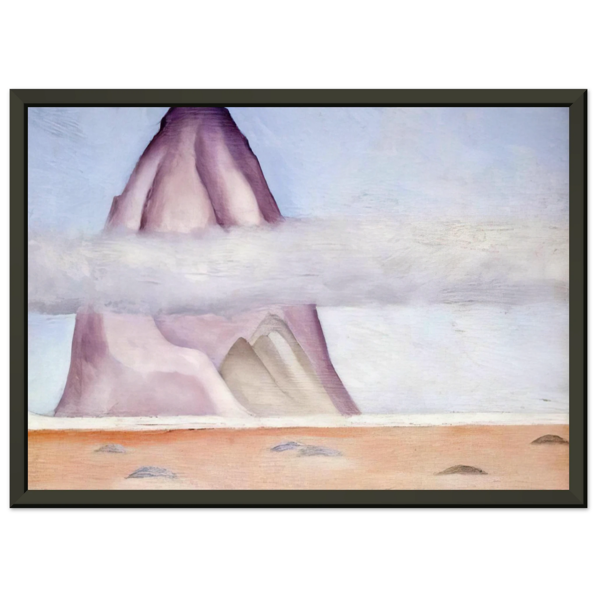 Georgia OKeeffe  Misty  A Memory Framed Art Print  - Aluminum Frame - 40x50 cm / 16x20 inches