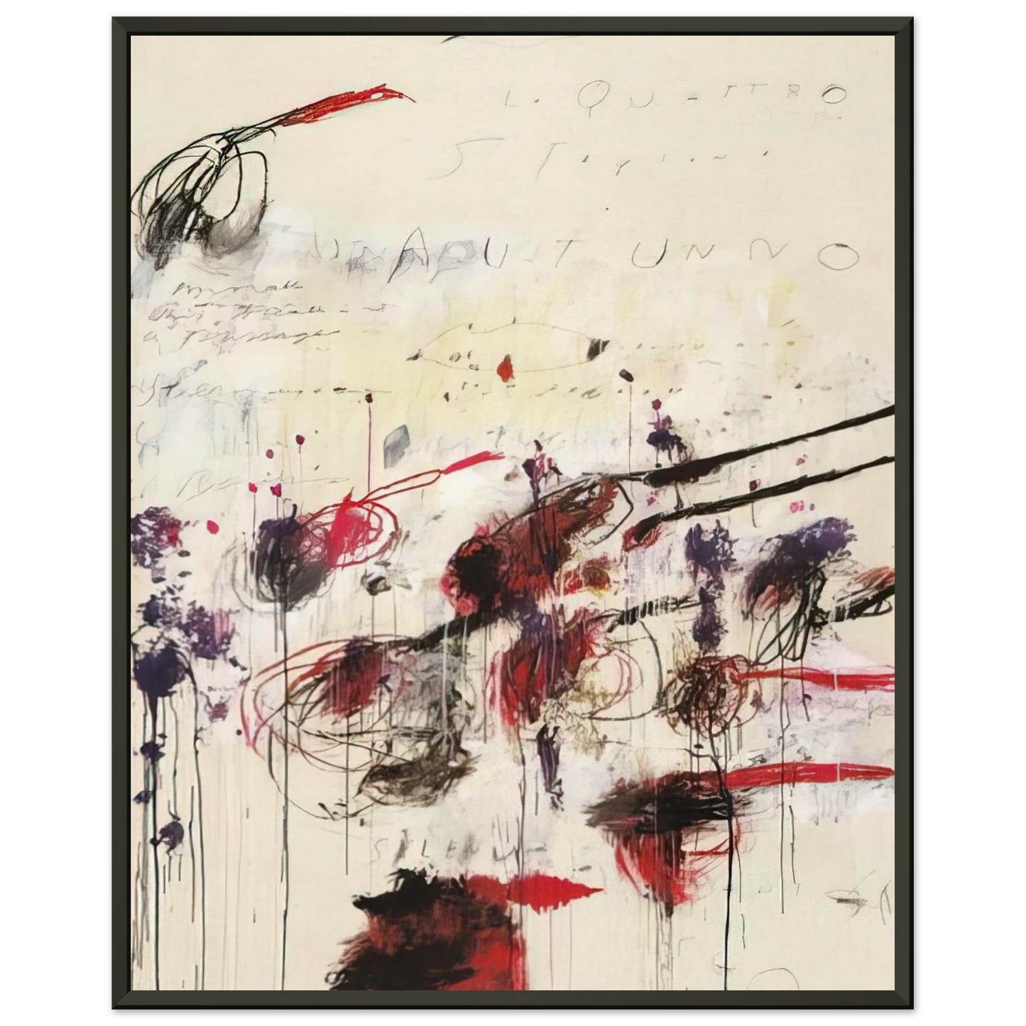 Cy Twombly  Quattro stagioni I Autunno Framed Art Print  - Aluminum Frame - 60x80 cm / 24x32 inches