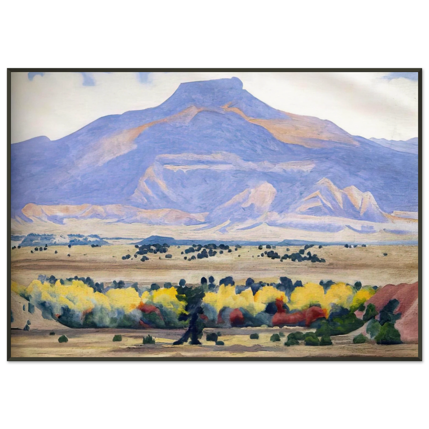 Georgia OKeeffe  Pedernal Framed Art Print  - Aluminum Frame - 21x29.7 cm / 8x12"