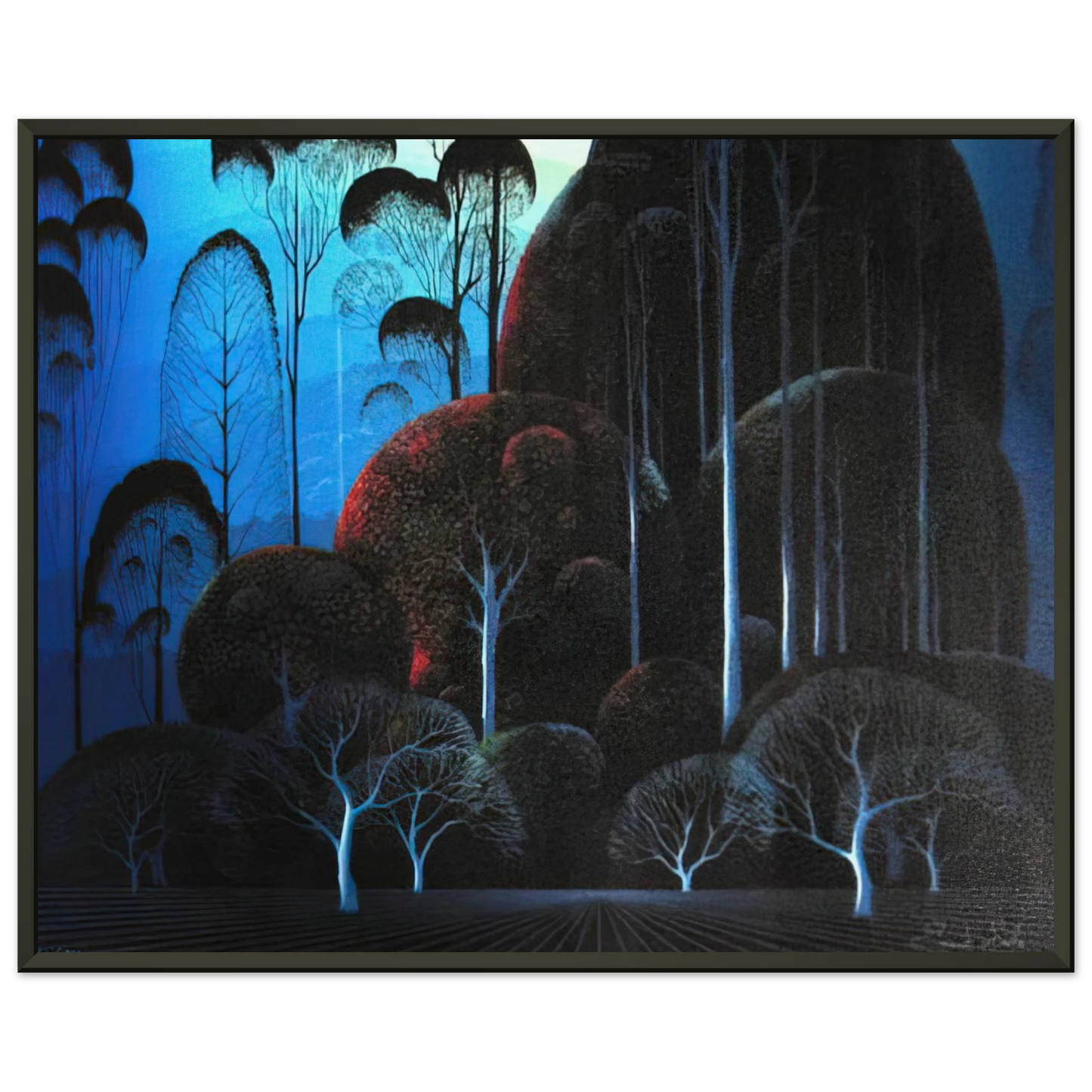 Eyvind Earle  Enchanted Forest Framed Art Print  - Aluminum Frame - 70x100 cm / 28x40 inches