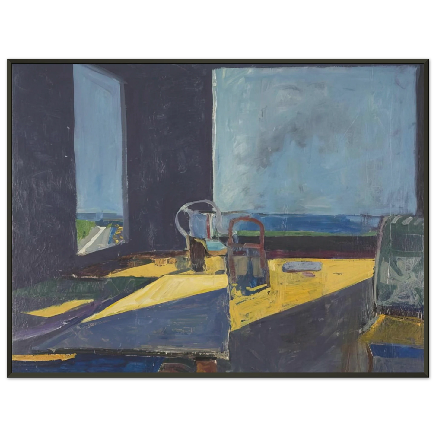 Richard Diebenkorn  Interior with View of the Ocean Framed Art Print  - Aluminum Frame - 60x80 cm / 24x32 inches