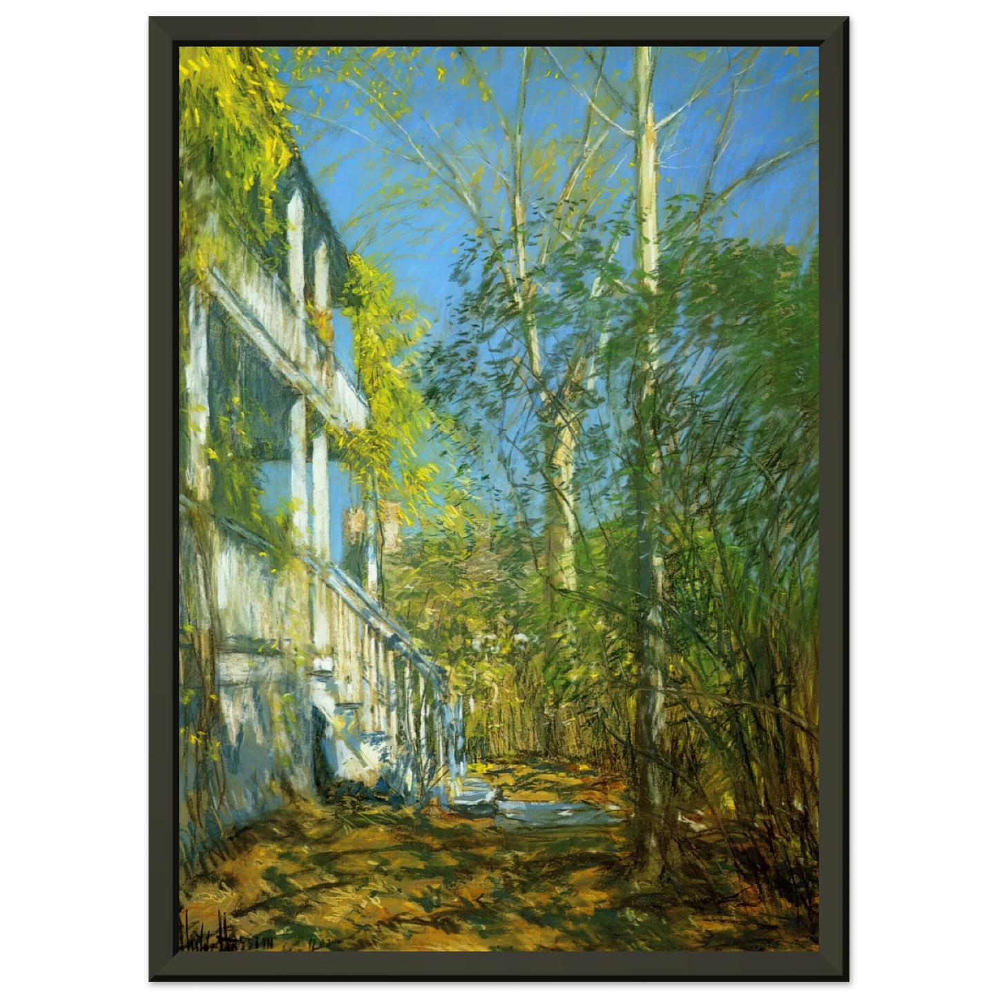 Childe Hassam  Summer at Cos Cob Framed Art Print  - Aluminum Frame - 70x100 cm / 28x40 inches
