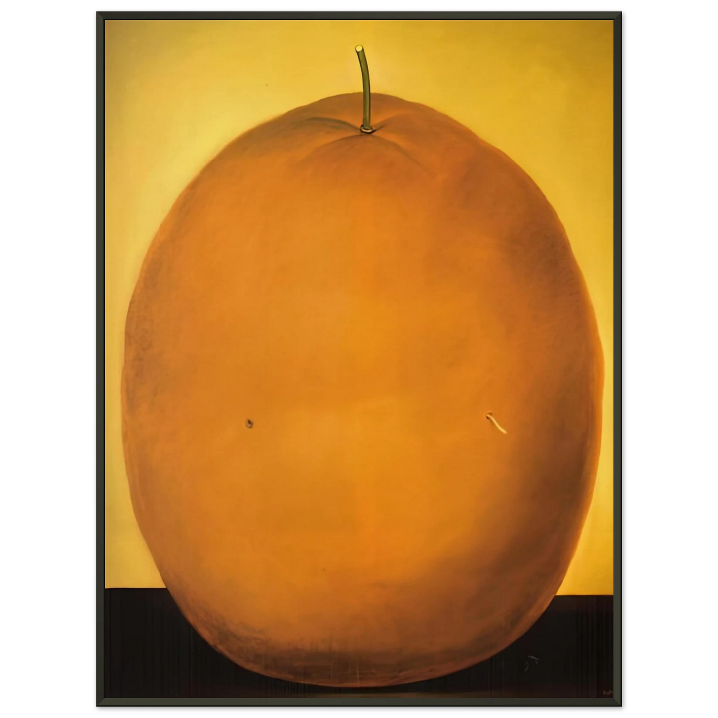 Fernando Botero  ORANGE Framed Art Print  - Aluminum Frame - 70x100 cm / 28x40 inches