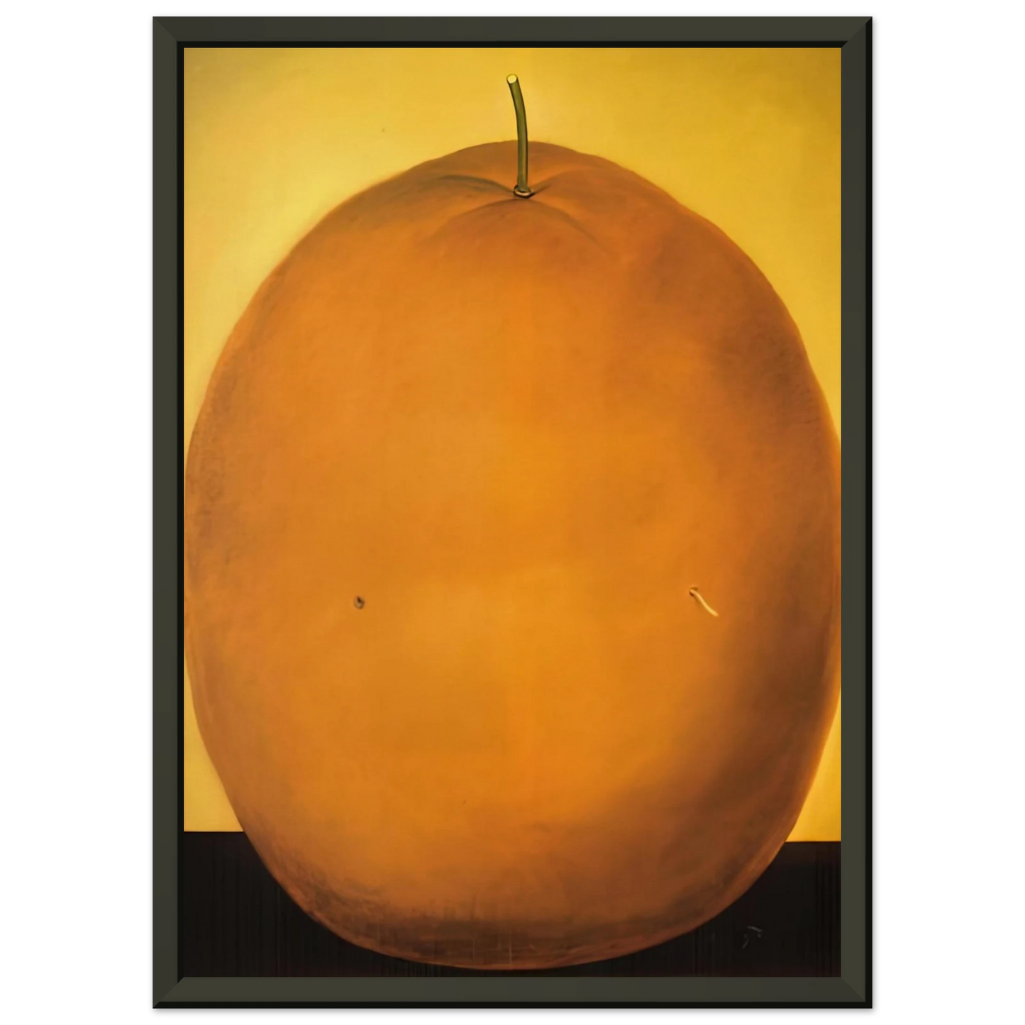 Fernando Botero  ORANGE Framed Art Print  - Aluminum Frame - 40x50 cm / 16x20 inches