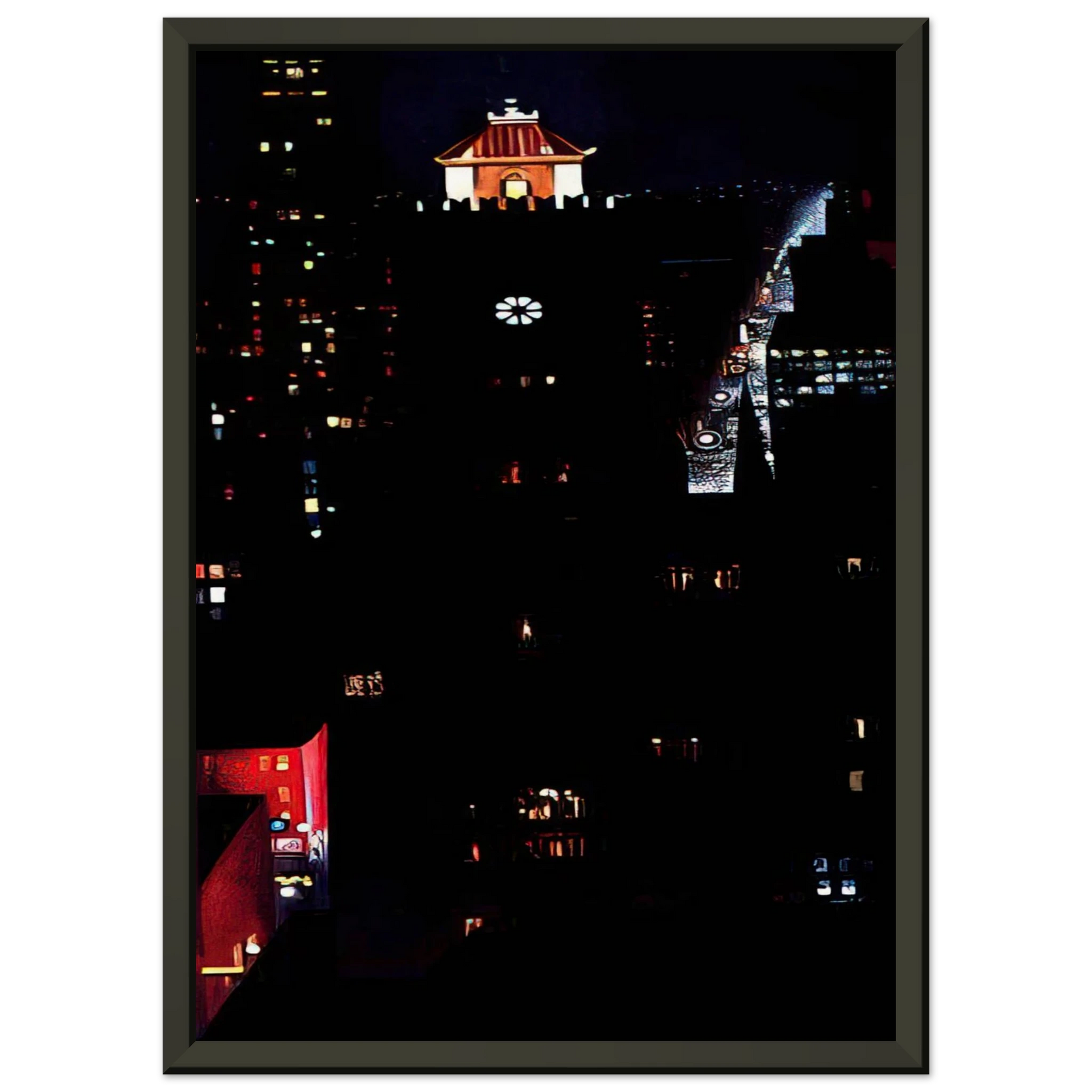 Georgia OKeeffe  New York Night Framed Art Print  - Aluminum Frame - 40x50 cm / 16x20 inches