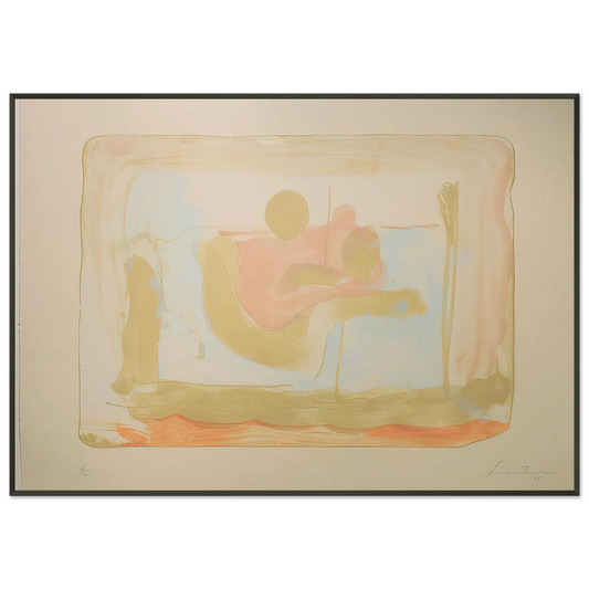 Helen Frankenthaler  Reflections I  1995 Framed Art Print  - Aluminum Frame - 21x29.7 cm / 8x12"