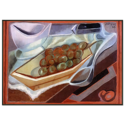 Juan Gris  THE BUNCH OF GRAPES 1924 Framed Art Print  - Aluminum Frame - 21x29.7 cm / 8x12"