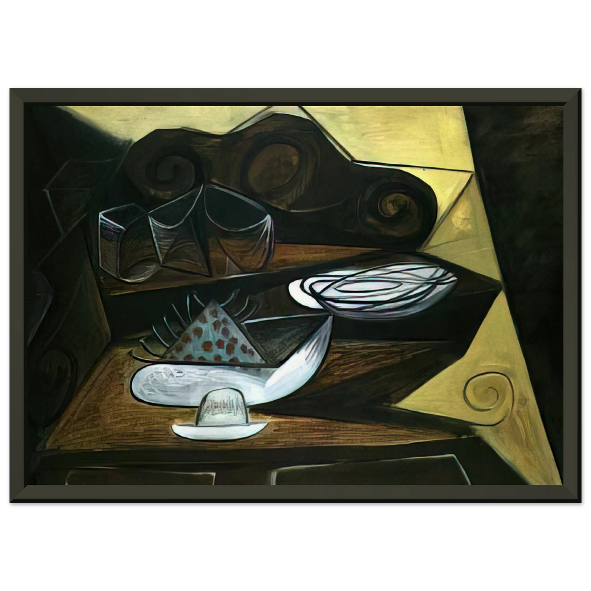Pablo Picasso  The Buffet  Catalan  Framed Art Print  - Aluminum Frame - 40x50 cm / 16x20 inches
