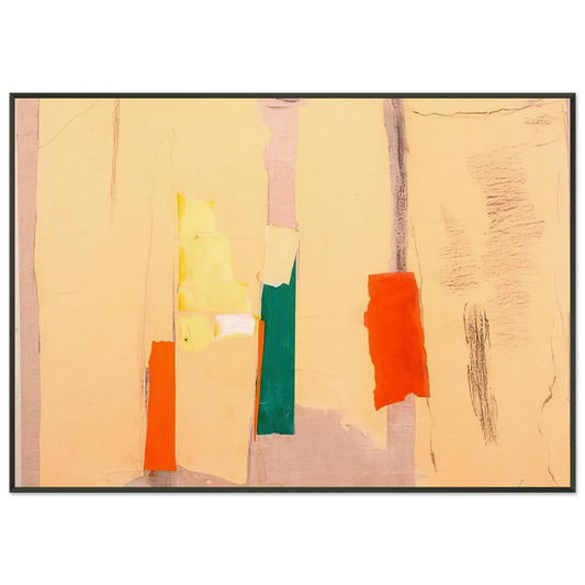 Esteban Vicente  UNTITLED 1998 Framed Art Print  - Aluminum Frame - 21x29.7 cm / 8x12"