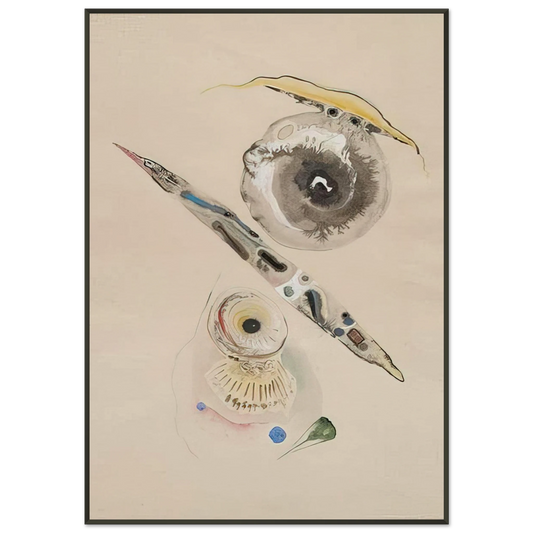 Rudolf Bauer  UNTITLED Framed Art Print  - Aluminum Frame - 21x29.7 cm / 8x12"