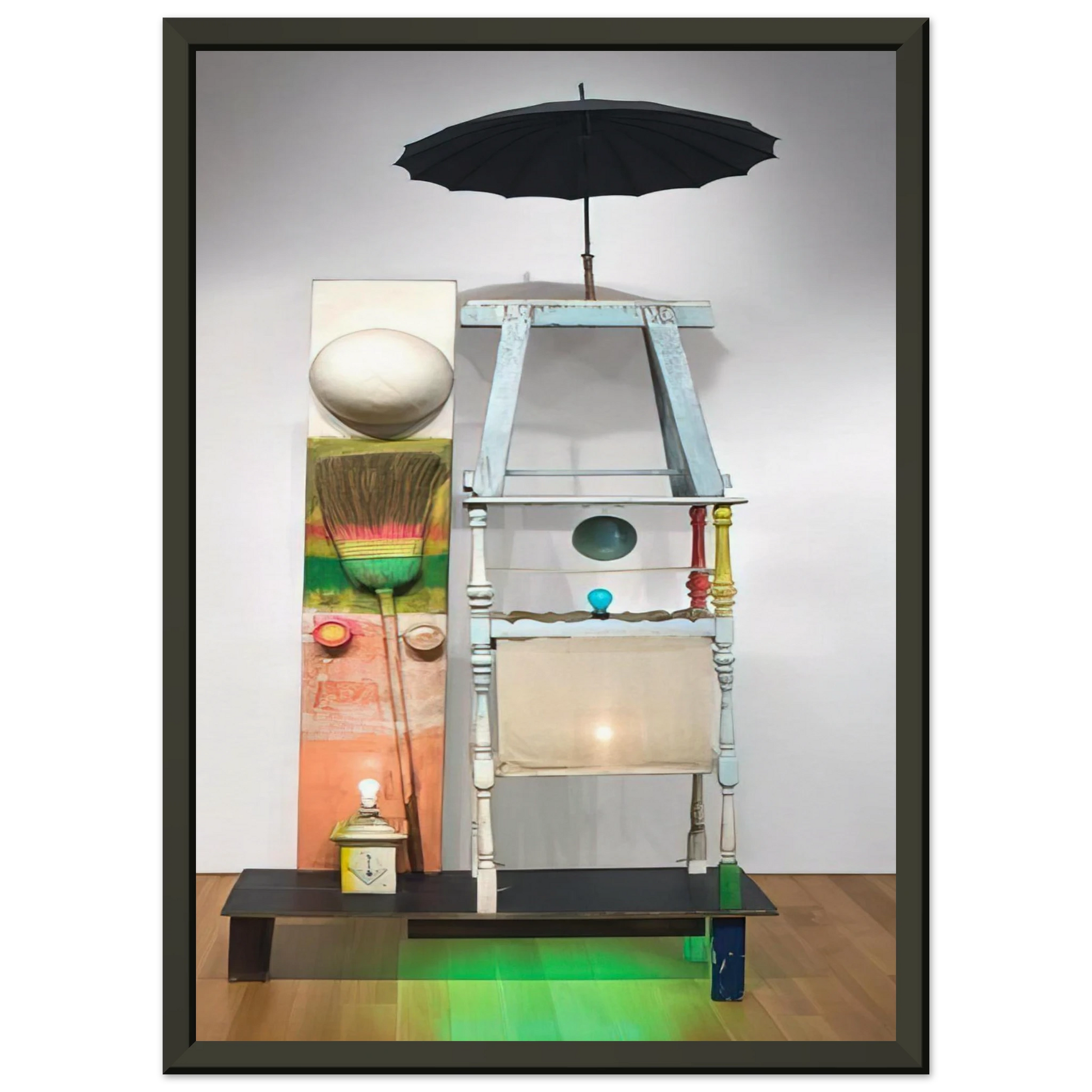 Robert Rauschenberg  THE TOWER 1957 Framed Art Print  - Aluminum Frame - 40x50 cm / 16x20 inches