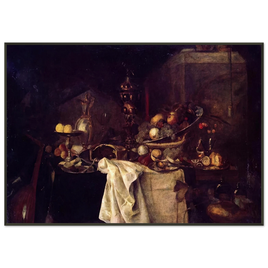 Henri Matisse  LA DESERTE AFTER JAN DAVIDSZ DE HEEM 1893 Framed Art Print  - Aluminum Frame - 21x29.7 cm / 8x12"