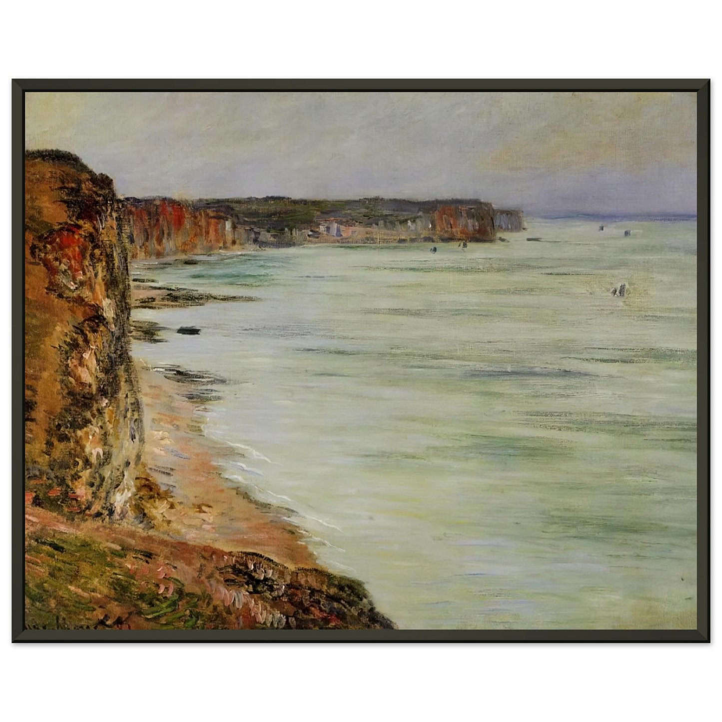 claude monet  Calm Weather Fecamp Framed Art Print  - Aluminum Frame - 70x100 cm / 28x40 inches