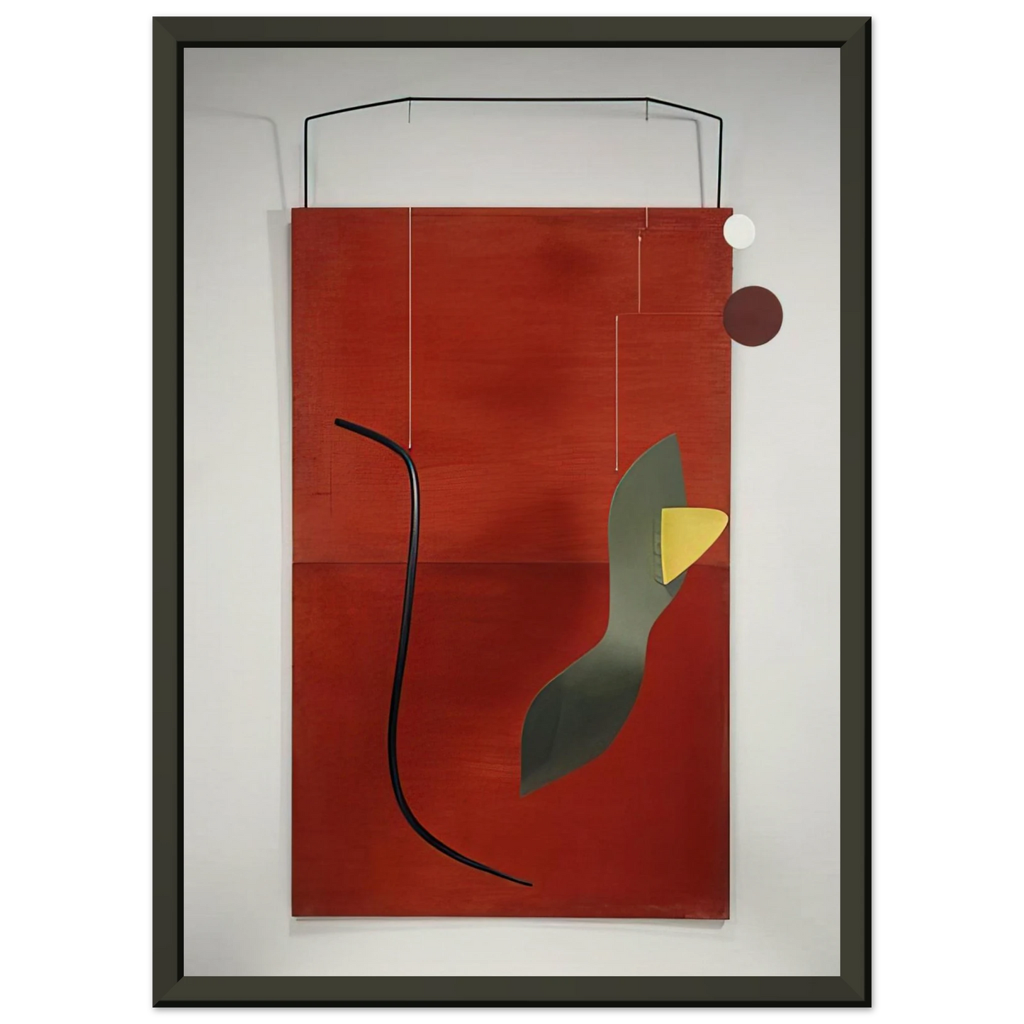 Alexander Calder  RED PANEL 1936 Framed Art Print  - Aluminum Frame - 40x50 cm / 16x20 inches