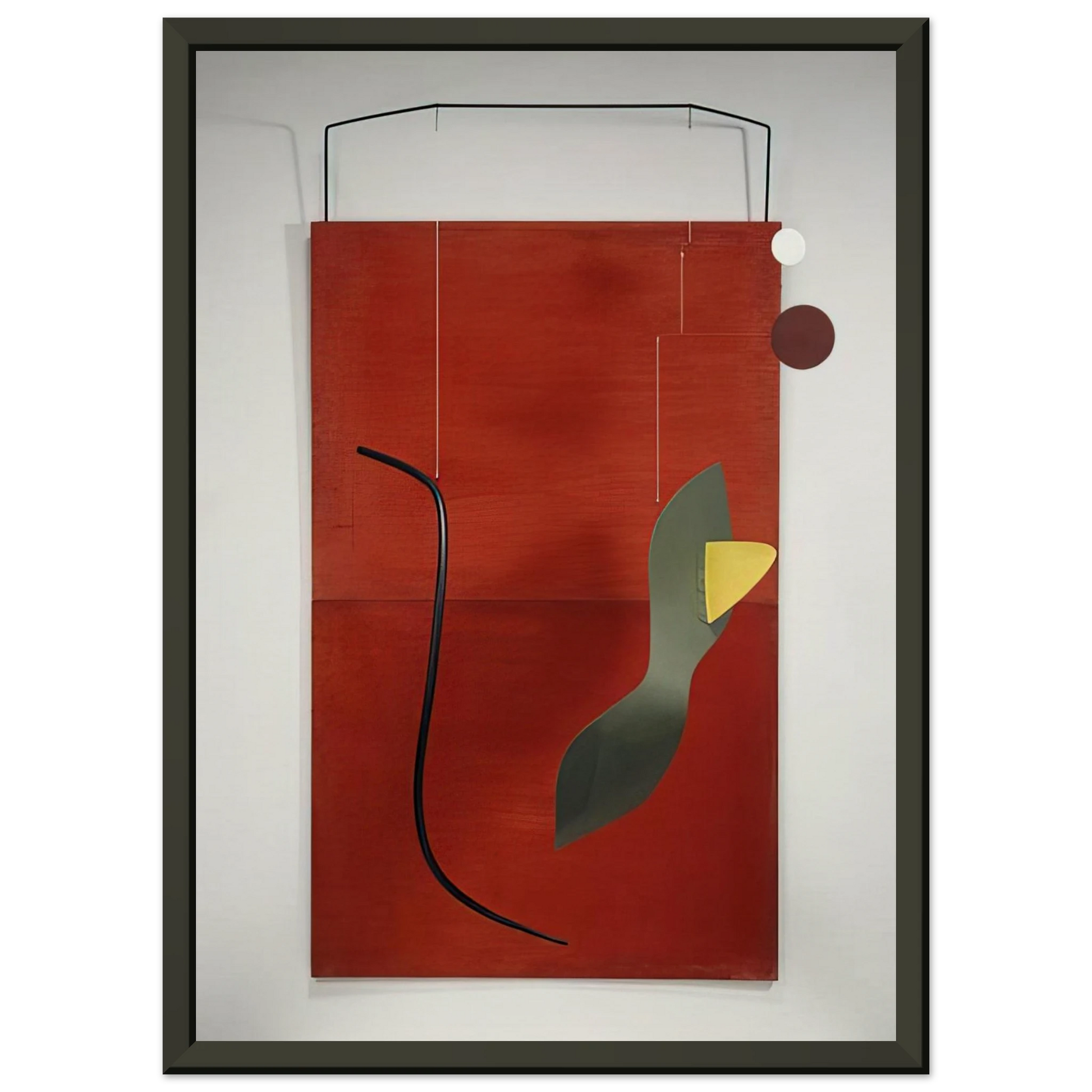 Alexander Calder  RED PANEL 1936 Framed Art Print  - Aluminum Frame - 40x50 cm / 16x20 inches
