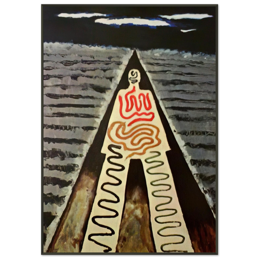 Man Ray  A NIGHT AT SAINT JEAN Framed Art Print  - Aluminum Frame - 21x29.7 cm / 8x12"