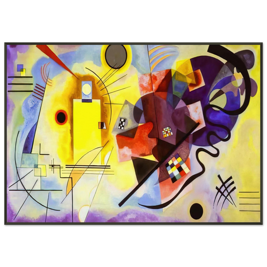 Wassily Kandinsky  YELLOW RED BLUE 1925 Framed Art Print  - Aluminum Frame - 21x29.7 cm / 8x12"