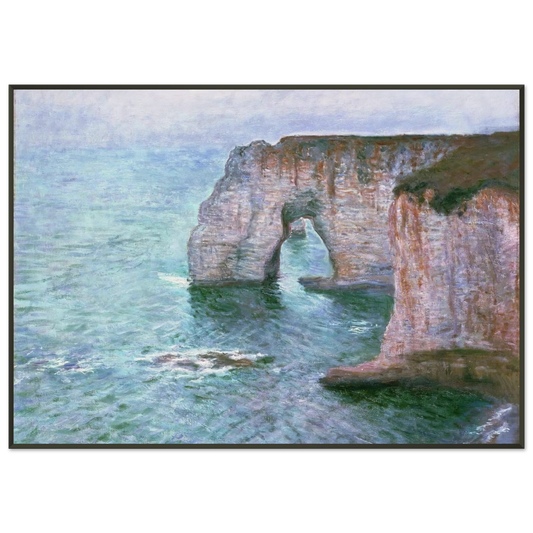 claude monet  The Manneport Seen from the East Framed Art Print  - Aluminum Frame - 21x29.7 cm / 8x12"
