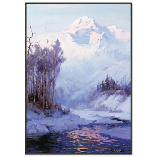 Sydney Laurence  The Breakup  Romanticism Framed Art Print  - Aluminum Frame - 21x29.7 cm / 8x12"