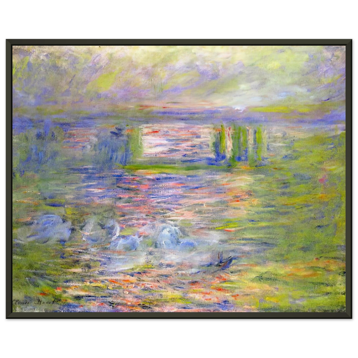 claude monet  Charing Cross Bridge 2 Framed Art Print  - Aluminum Frame - 70x100 cm / 28x40 inches