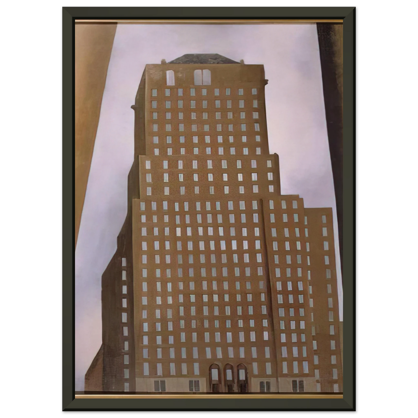 Georgia OKeeffe  Shelton Hotel New York No 1 Framed Art Print  - Aluminum Frame - 40x50 cm / 16x20 inches