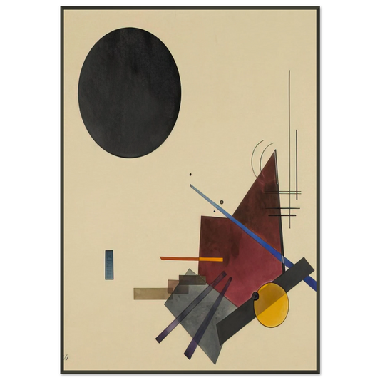 Wassily Kandinsky  BLACK RELATIONSHIP 1924 Framed Art Print  - Aluminum Frame - 21x29.7 cm / 8x12"