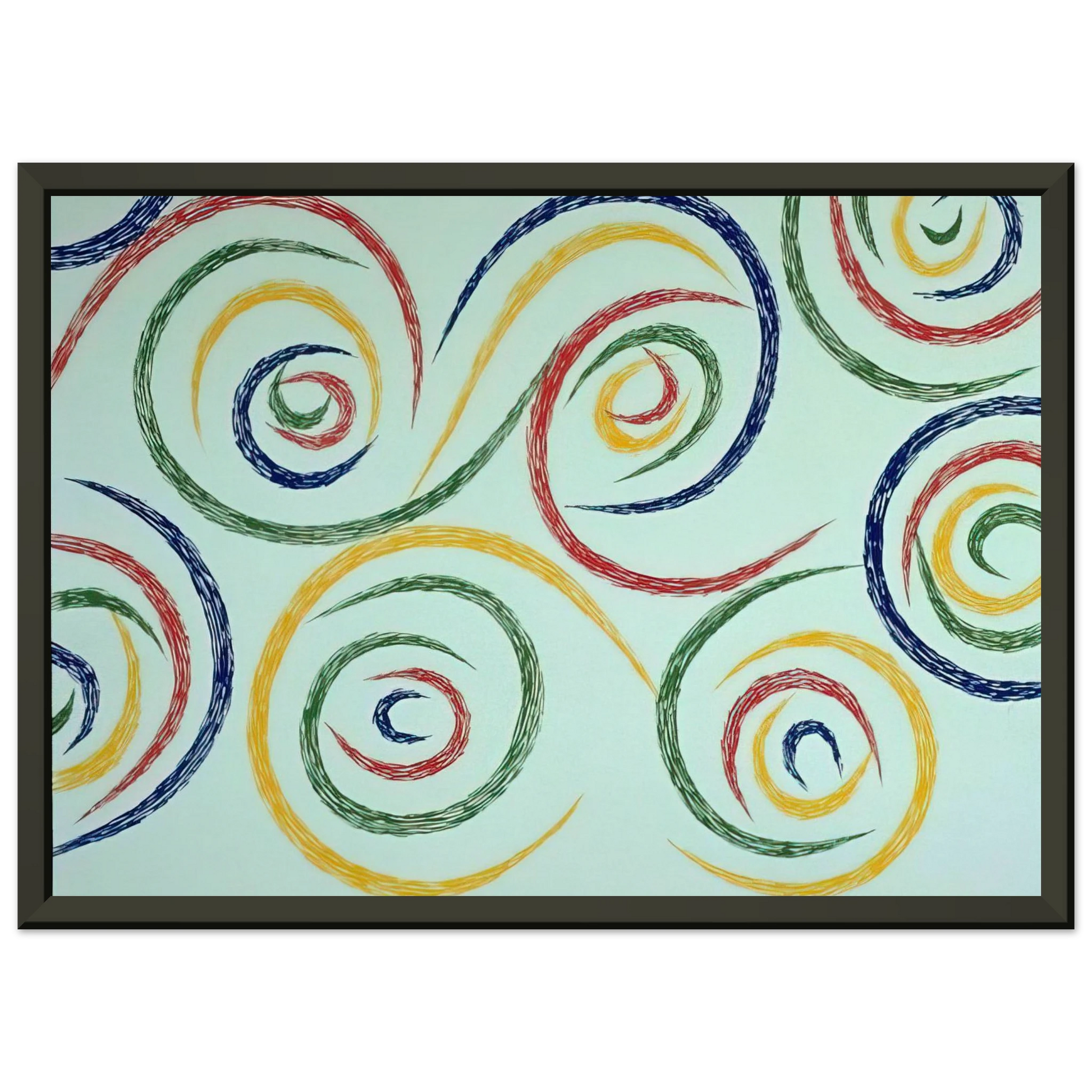 Piero Dorazio  Cercles du Matin  1992 Framed Art Print  - Aluminum Frame - 70x100 cm / 28x40 inches