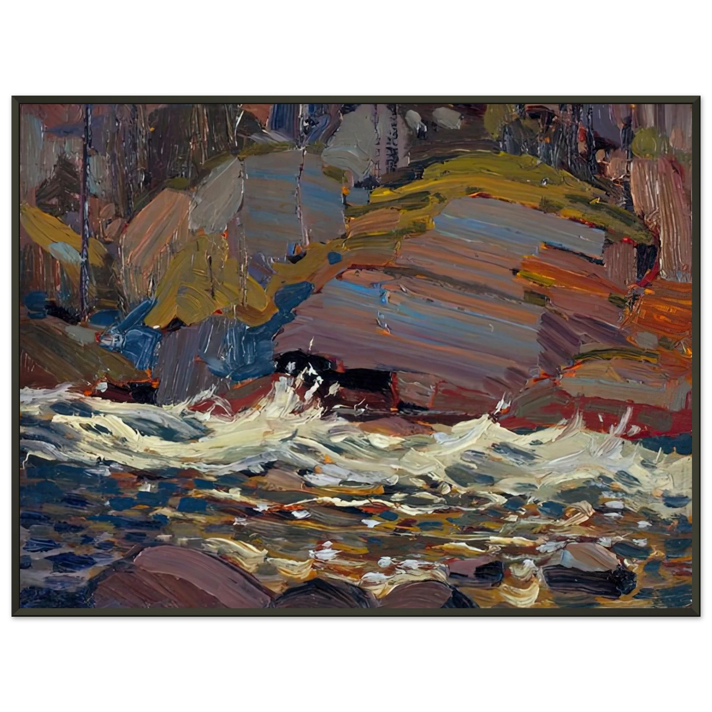 Tom Thomson  SWIFT WATER 1916 Framed Art Print  - Aluminum Frame - 60x80 cm / 24x32 inches