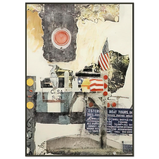 Robert Rauschenberg  CAPTIVA CODA 2002 Framed Art Print  - Aluminum Frame - 21x29.7 cm / 8x12"