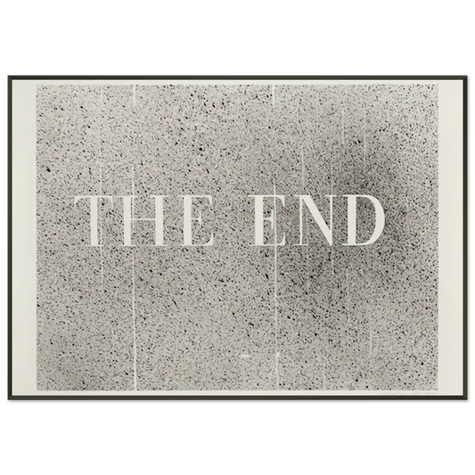 Edward Ruscha  THE END 60 2005 Framed Art Print  - Aluminum Frame - 21x29.7 cm / 8x12"