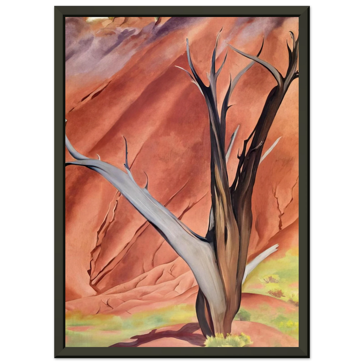 Georgia OKeeffe  Geralds Tree Framed Art Print  - Aluminum Frame - 70x100 cm / 28x40 inches