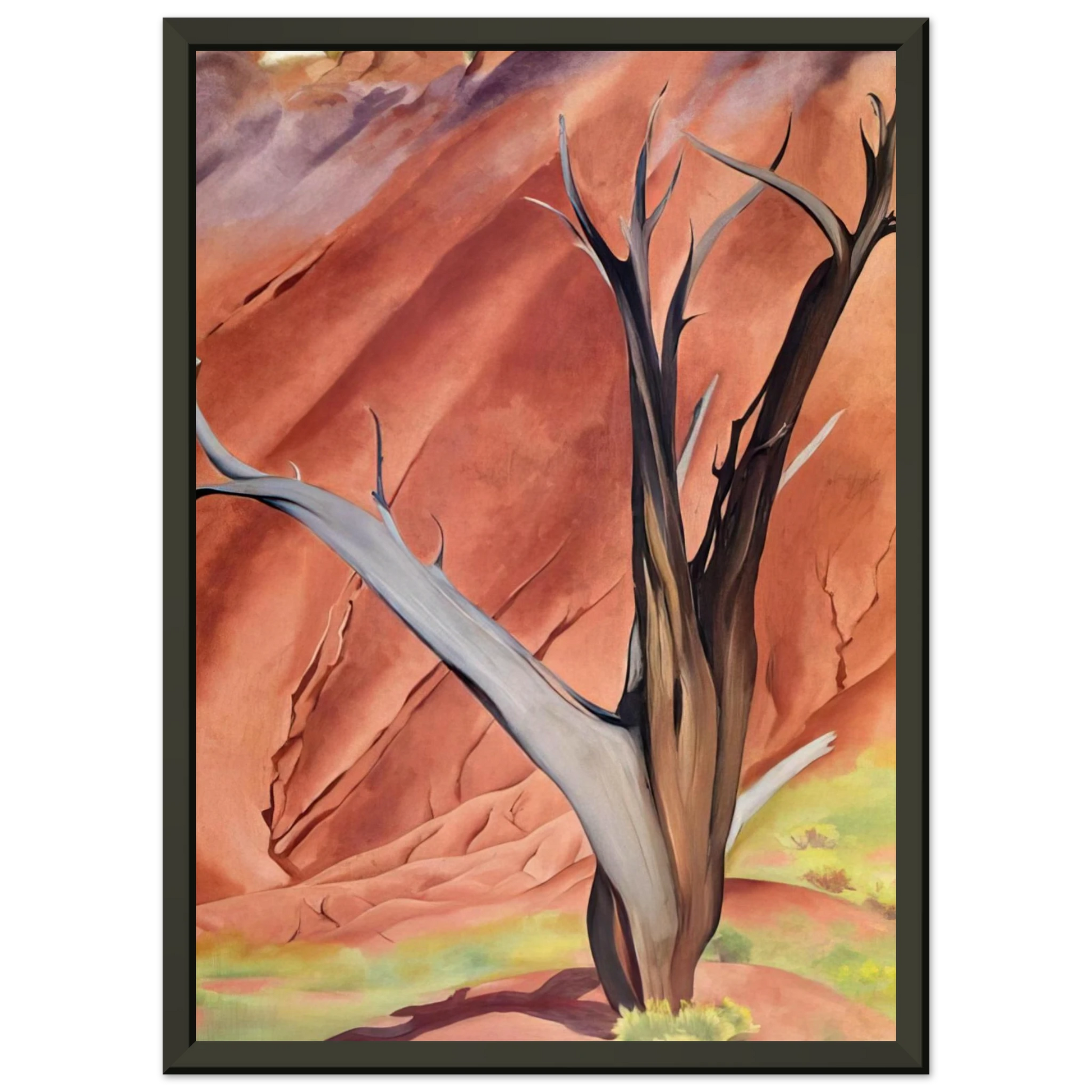 Georgia OKeeffe  Geralds Tree Framed Art Print  - Aluminum Frame - 70x100 cm / 28x40 inches
