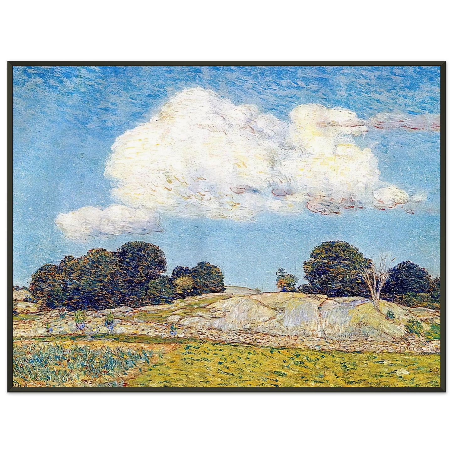 Childe Hassam  Dragon Cloud Old Lyme Framed Art Print  - Aluminum Frame - 70x100 cm / 28x40 inches