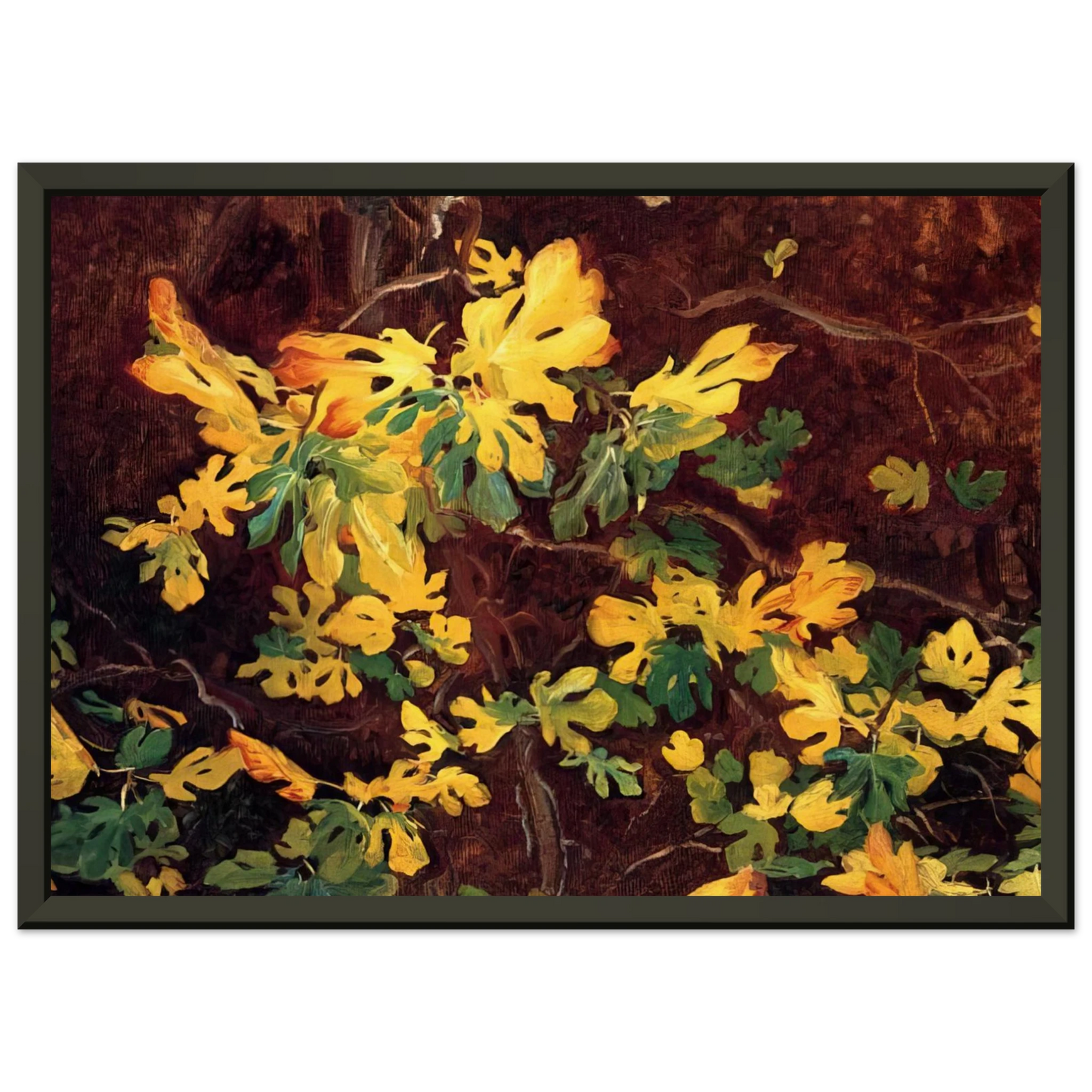 John Singer Sargent  Study of a Fig Tree Framed Art Print  - Aluminum Frame - 60x80 cm / 24x32 inches