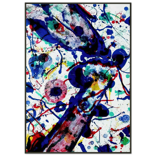 Sam Francis  Untitled from Michel Waldberg s Posmes dans le ciel Framed Art Print  - Aluminum Frame - 21x29.7 cm / 8x12"