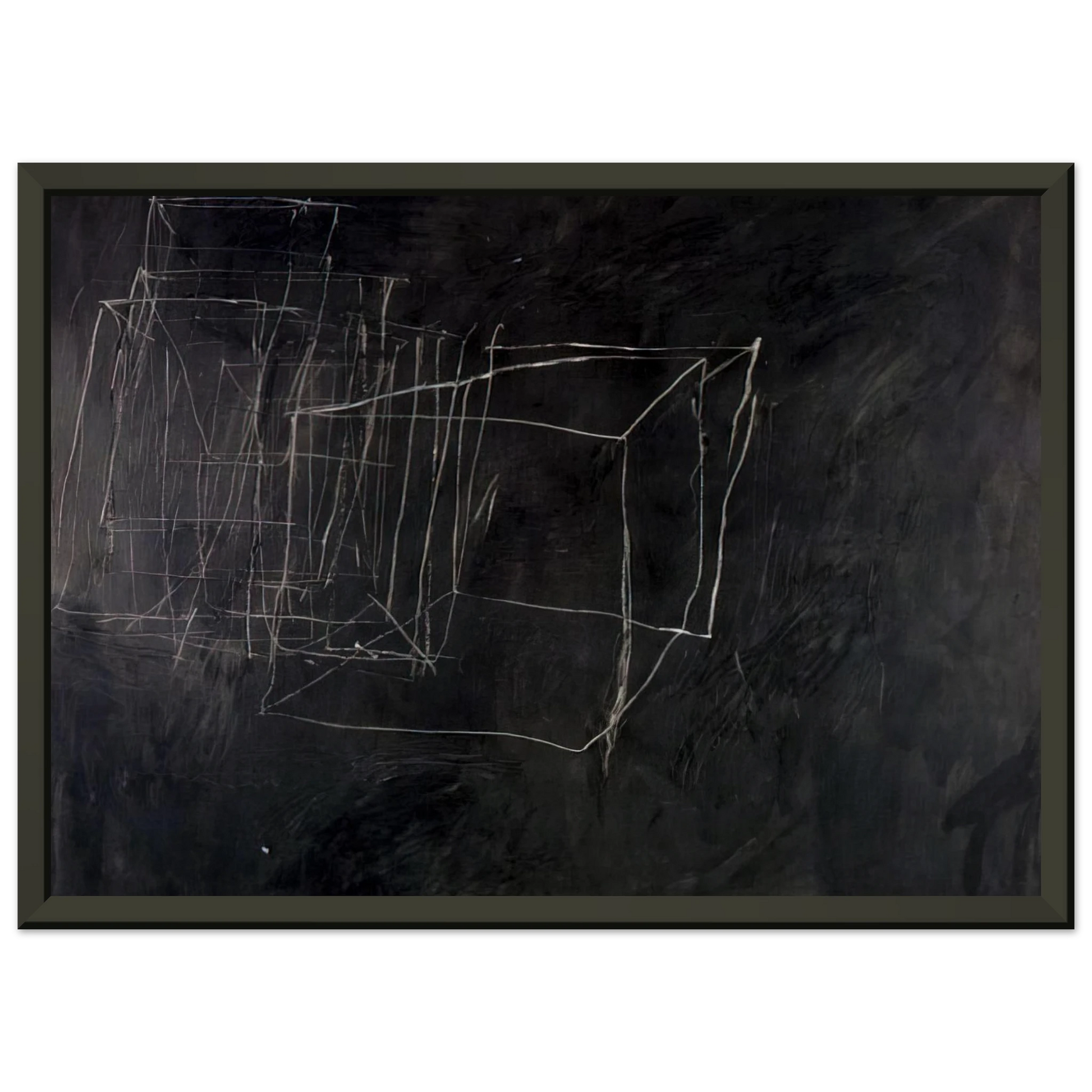 Cy Twombly  Night Watch Framed Art Print  - Aluminum Frame - 40x50 cm / 16x20 inches