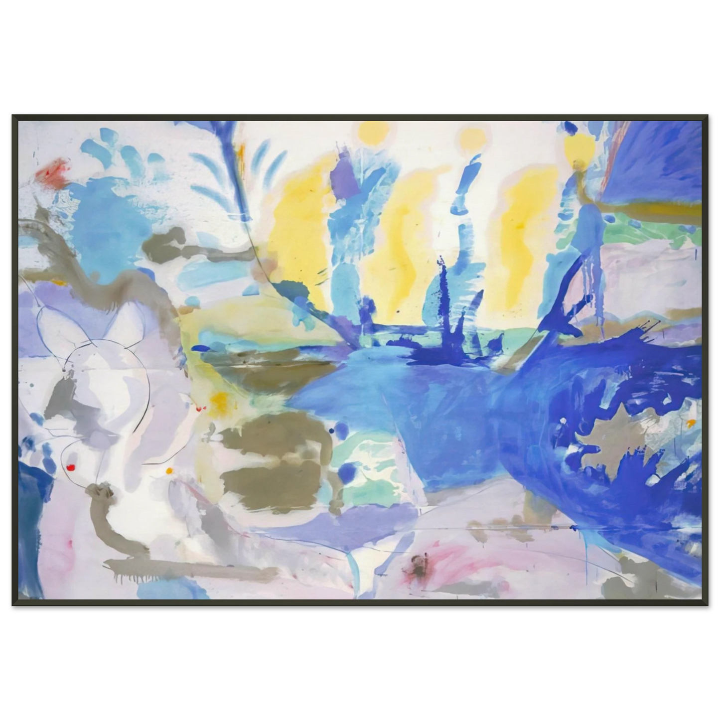Helen Frankenthaler  Basque Beach  1958 Framed Art Print  - Aluminum Frame - 21x29.7 cm / 8x12"