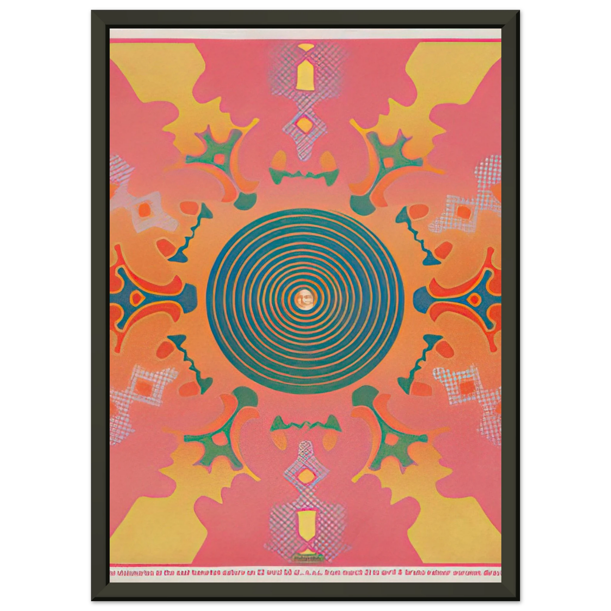 Peter Max  THE VISIONARIES AT THE EAST HAMPTON GALLERY 1967 Framed Art Print  - Aluminum Frame - 60x80 cm / 24x32 inches