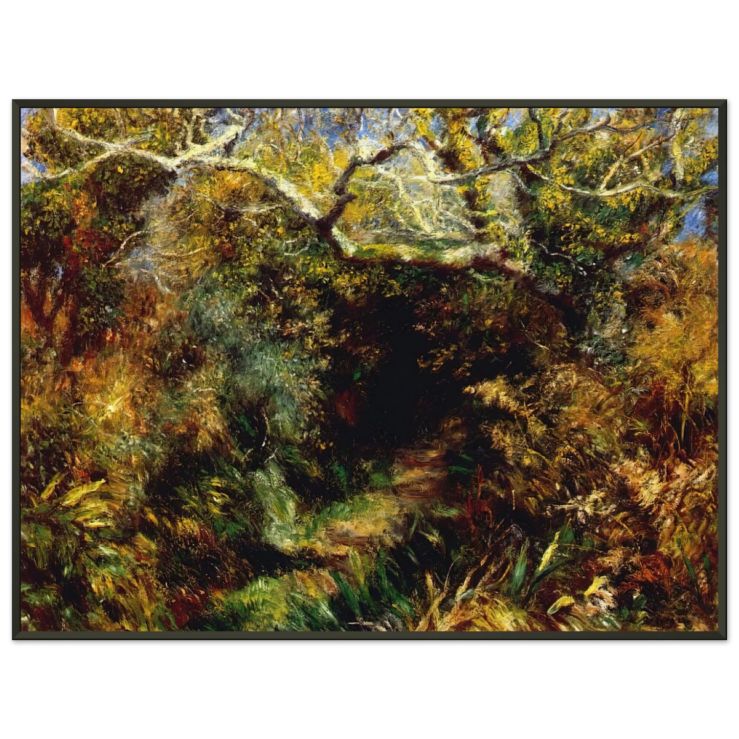 PierreAuguste Renoir  Mediterranean landscape Framed Art Print  - Aluminum Frame - 60x80 cm / 24x32 inches