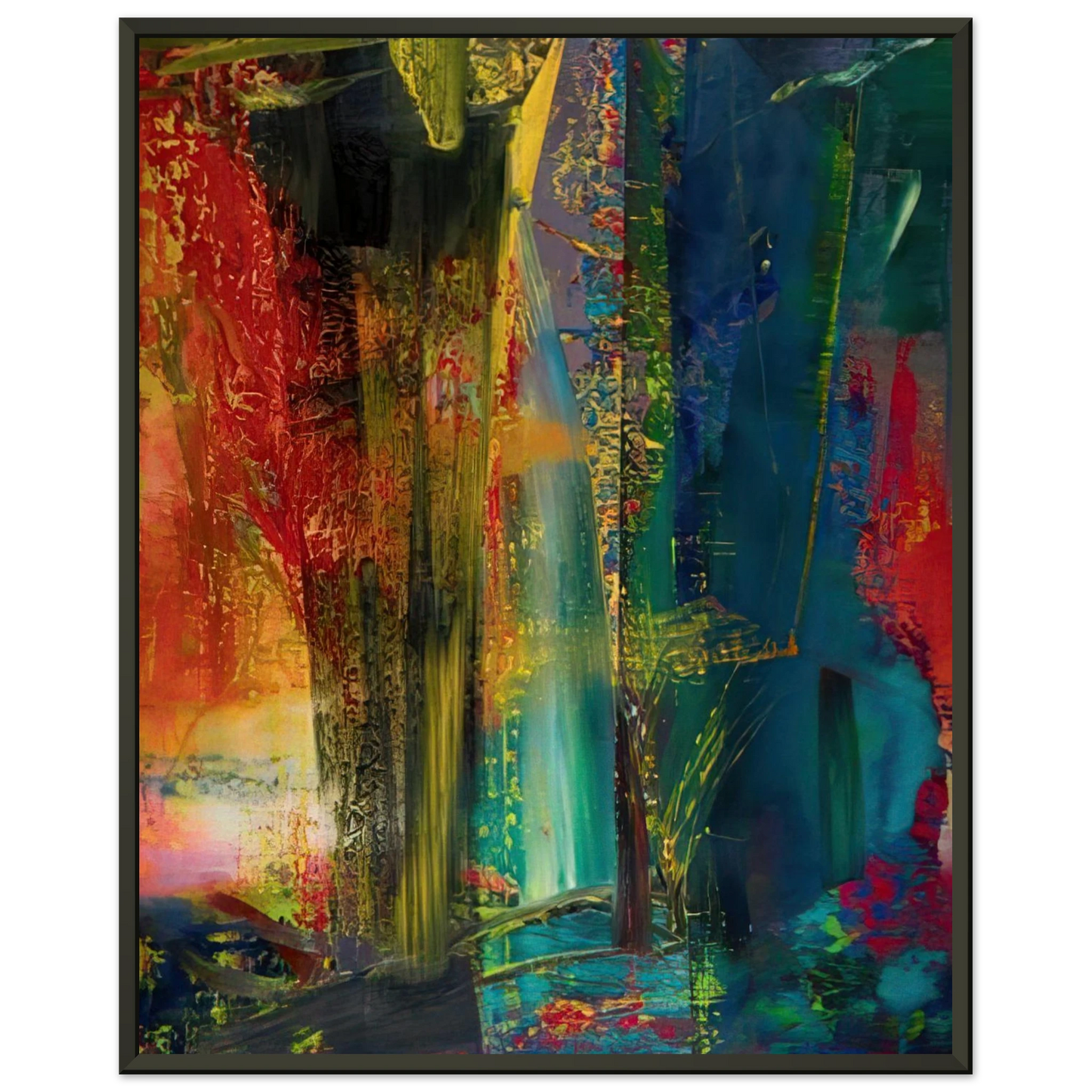 Gerhard Richter  ABSTRACT PAINTING 599 1986 Framed Art Print  - Aluminum Frame - 70x100 cm / 28x40 inches